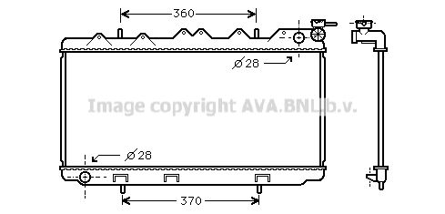 AVA QUALITY COOLING Jäähdytin,moottorin jäähdytys DN2298